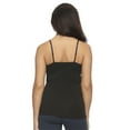 thumbnail image 4 of Cotton Modal Stretch Camisole 4-Pack (Black White Taupe, Small), 4 of 8