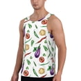 thumbnail image 2 of Workout Tank Tops for Men - Eggplant Vegetable Tomato Quick Dry Sleeveless Muscle Shirts for Men with Running, 2 of 5