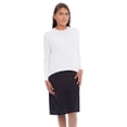 thumbnail image 1 of Gemsli Womens Modal Shell Slip à Manches Longues, 32, 37 Pouces Blanc/noir, 1 of 4