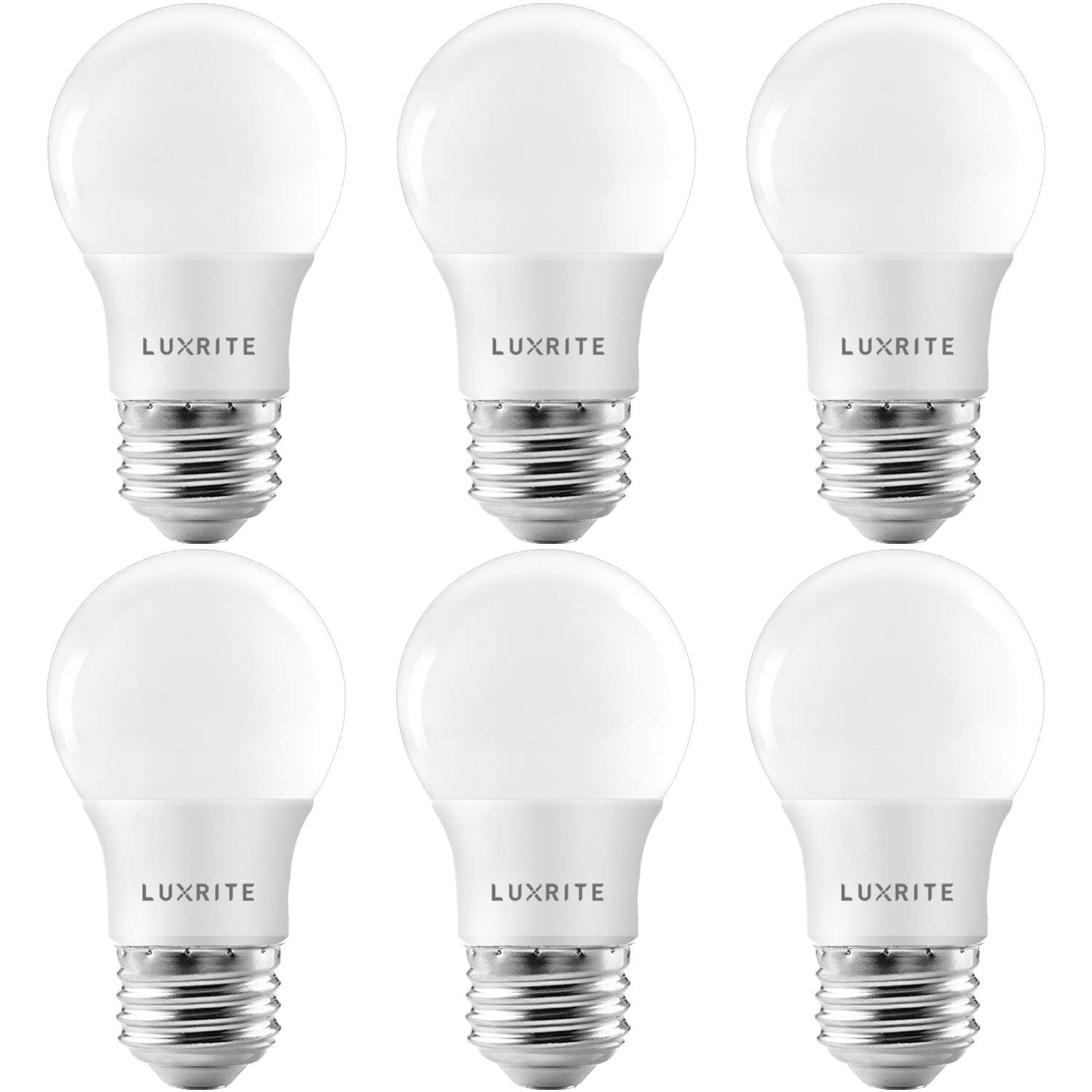 Dimmable E26 LED Bulb 800 Lumens Great for Any Indoor/Outdoor Use 7W Bulb to Replace 60W Incandesent Bulb UL Listed Damp Rated 6-Pack Luxrite LED Filament Bulb A19 Warm White 2700K 
