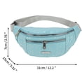 thumbnail image 3 of Unique Bargains 1 Pc Fanny Pack Bamboo Leaves Pattern Waist Bag Blue, 3 of 6
