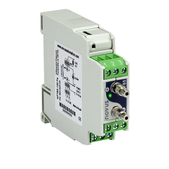 NOVUS 8801610068 NP785 Dif. pres. DIN Rail, RS485, 4-20mA or 0-10V, ± 68 mbar(± 1 Psi)