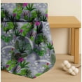 thumbnail image 4 of Soimoi Cotton Poplin Fabric Orchid,Palm & Monstera Tropical Printed Fabric 1 Yard 42 Inch Wide, 4 of 7