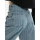 thumbnail image 5 of Pantalones vaqueros a rayas para mujer, de otoño, combinables, con estilo, estilo coreano, de cintura alta, estilo urbano, para uso diario universitario., 5 of 6