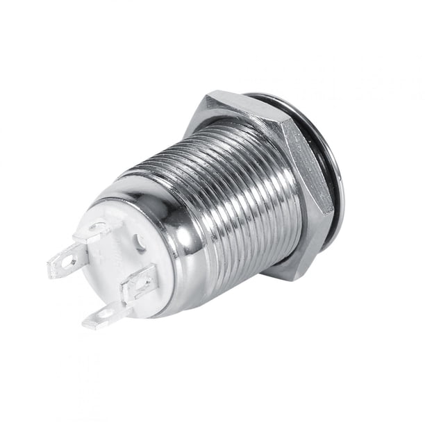 Interruptor De Botón De Alimentación LED 12 Mm, Metal Momentáneo Con Apariencia De Alto Grado, Fuerte Y Duradero, Buen Rendimiento Para Uso Al Aire Libre