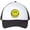 White/Black, variant on Smiley Face Embroidered Foam Mesh Back Trucker Hat Happy Face Unisex Adjustable Baseball Hat (Navy/Navy)