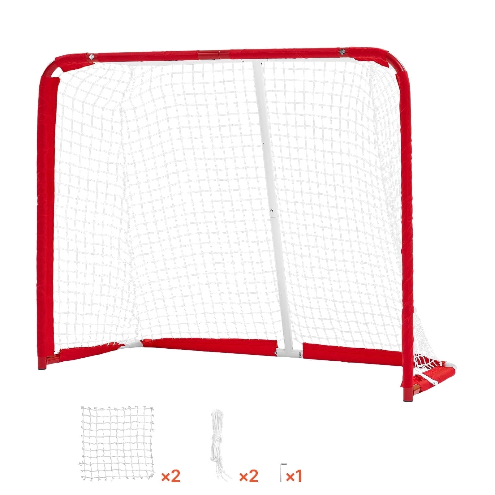 KFFKFF Street Hockey Goal, Sturdy Steel Frame with Durable Netting, Ideal for Indoor and Outdoor Use, Lightweight and Portable Design, Quick Assembly for Backyard, Park, or Garage, 55.9 x 44.5 in