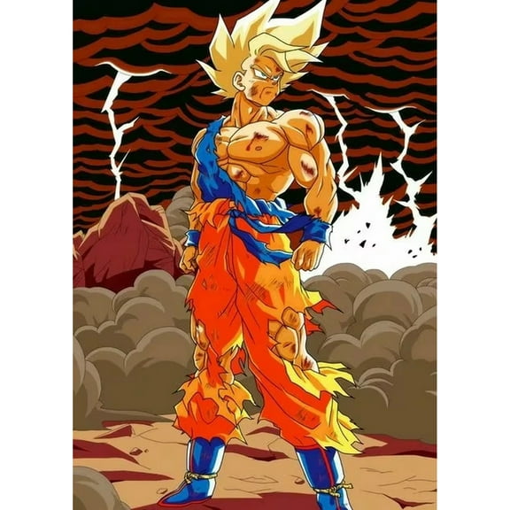 Dragon Ball Diamond Painting Set (for Adults) 5D DIY Anime Diamond Art Set (for Beginners) Round Full Diamond Diamond Painting Gem Art Crafts (Home Wall Decoration Gift)