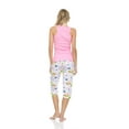 thumbnail image 4 of Lati Fashion Women Capri Pajamas set 100% Cotton Sleeveless Female Pajamas Set Pink Size Large, 4 of 4