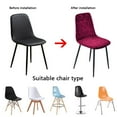 thumbnail image 6 of Shell Chair Covers Stretch,Mid Century Modern Dining Chair Slipcovers Removable Washable Anti-Dust Velvet Lounge Armless Chair Protector for Kitchen Living Room-4 Pcs-Pink, 6 of 7