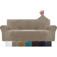 thumbnail image 1 of Housse de canapé en velours épaissi 3 places Housse de canapé super extensible pour chiens et chats Animaux domestiques 1 pièce Housse de meuble élastique Housse de canapé en peluche (3 places, kaki), 1 of 5