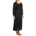 thumbnail image 1 of Women's Shadowline 33280 Petals 53 Inch Long Sleeve Gown (Black L), 1 of 4