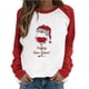 thumbnail image 1 of Tops Para Mujer Camisas de Manga Larga Otoño Primavera Patchwork Navidad Impreso Cuello Redondo Camiseta Casual Odeerbi  ODB151592, 1 of 7