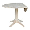 thumbnail image 5 of 42" Round Solid Wood Dual Drop Leaf Pedestal Table - Unfinished, 5 of 12
