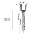 thumbnail image 5 of KFFKFF 1 Pack 3.94 x 2.76 x 27.56 in No Dig Ground Anchor DIY Screw in Post Stake, 5 of 9