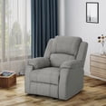 thumbnail image 2 of GDF Studio Arbor Contemporary Gliding Recliner, Gray Fabric, 2 of 10