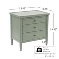 thumbnail image 6 of Christopher Knight Home 23.6"W Modern Nightstand with 3 Drawers, Bedside Storage Table, Light Green, 6 of 10