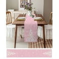 thumbnail image 6 of Hokiten Table Runners 72 Inches Long Dress Scarves, Pink Christmas Tree Farmhouse Kitchen/Dining Table Runner, Coffee Tablerunners, Winter Balls Snowflake Xmas Tree 14x72 Inch, 6 of 7