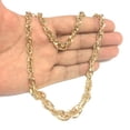 thumbnail image 2 of 14k Yellow Gold Double Oval Link Chain Womens Necklace, 18", 2 of 2