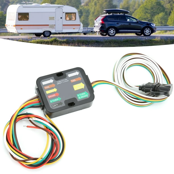 Convertidor De Cableado De Remolque Convertidor De Luz Trasera De Remolque De 3 A 2 Cables Con Cableado De 60 Pulgadas Compatible Con LED
