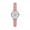 Blush, variant on Time and Tru Women's Analog Wristwatch: Silver Tone Round Case; Black Faux Leather Strap (FMDOTT009)