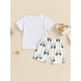 thumbnail image 6 of Aojekbee Boys Summer 2PCS Shorts Sets Short Sleeve Tractor Embroidery Tops and Drawstring Shorts Sets, 6 of 10