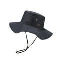 thumbnail image 2 of Foldable Safari Hat, Wide Brim Packable Booney Sun Hat for Travel, UPF 50+ for Hiking, Fishing, Beach & Outdoor Adventures Gray, 2 of 4