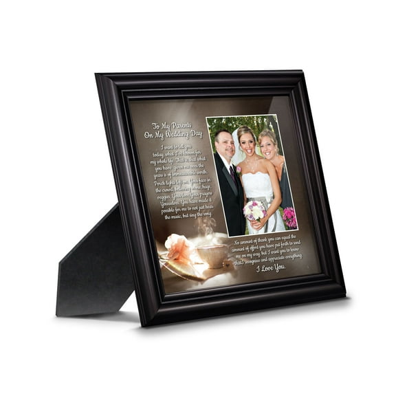 To My Parents on My Wedding Day, Marriage Day Gift For Mom and Dad from Bride or Groom, 6320B