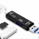thumbnail image 5 of 4X 5 en 1 Multifuncional Otg Lector de Tarjetas Tarjeta Micro-SD / SD / USB Lector Soporte TF Android Type-C Teléfono / Computadora / Type-C Universal, 5 of 5
