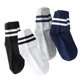 thumbnail image 4 of Calcetines de dos rayas para niños Calcetines de algodón suave de corte bajo para niños pequeños Calcetines de tubo atléticos para niños Niños Niñas XL 19-23 cm para 9-12 años, 4 of 5