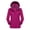 Purple, variant on Drovellove Plus Size Women's Fleece Hooded Reversible Jacket, Thick Warm Winter Coat with Full Zip, Soft Plush Loungewear Outerwear for Casual Outings, Cozy Housewear, or Travel