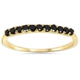 thumbnail image 1 of Bague de Garde d'Anniversaire de Mariage en Or Jaune 14 K avec Diamant Noir Traité 1/4 Ct, 1 of 3