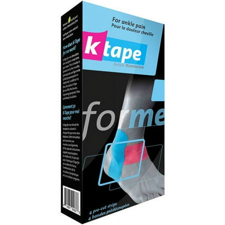 K-Tape for Me Precut Kinesiology Tape for Ankle Pain, 4 count
