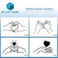 thumbnail image 2 of Tatuaje temporal de rayas con jugo de hierbas frescas, tatuaje semipermanente de corazón para parejas, pequeño símbolo de amor, arte corporal temporal, 2 of 4