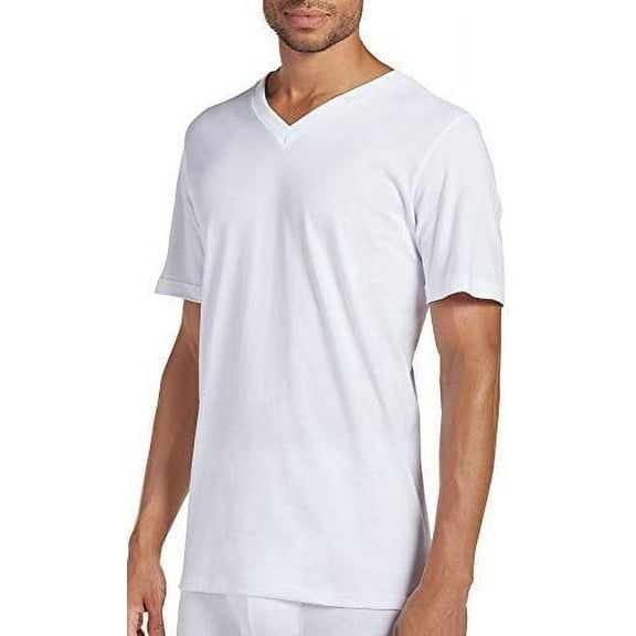Jockey Classic V-Neck Men's 4-Pack T-Shirts, White