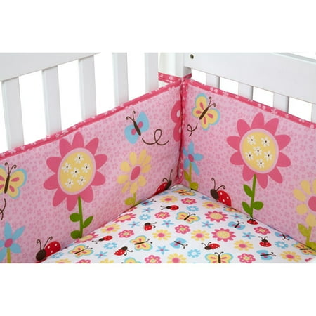Little Bedding by NoJo Little Miss Ladybug Crib Bumper