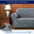thumbnail image 3 of Subrtex Sofa Slipcover 1-Piece Jacquard Damask Couch Cover,XL Sofa,Grayish Green, 3 of 8
