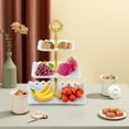 thumbnail image 6 of SSZMDLB under $5 2Pcs 3 Tier Fruit Tray, Three Tier Serving Tray, Wedding Cake Stand Display, Party Snack Dessert Platter, Multi Layer Fruit Candy Server, Event Catering Display Rack, 6 of 9