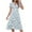 White, variant on Drses Summer Dresses for Women 2024 Women's Fashionable Casual Printed V-neck Short Sleeved Elastic Waist Dress Women's Casual Dresses