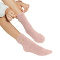 thumbnail image 3 of Baqcunre Womens Fuzzy Warm Slipper Socks Heart Print Cotton Socks Super Soft Microfiber Cozy Sleeping Socks, 1 Pair of Socks Pink One Size, 3 of 4