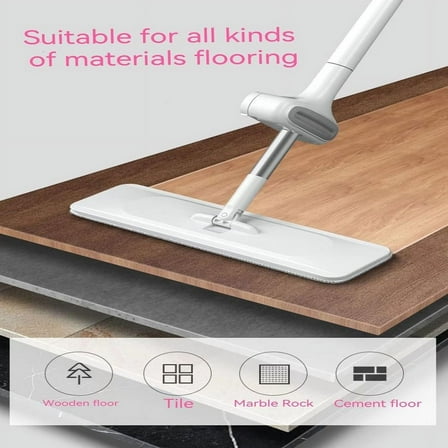Hands-Free Self Wringing Floor Cleaning Mop - Microfiber Floor Mop