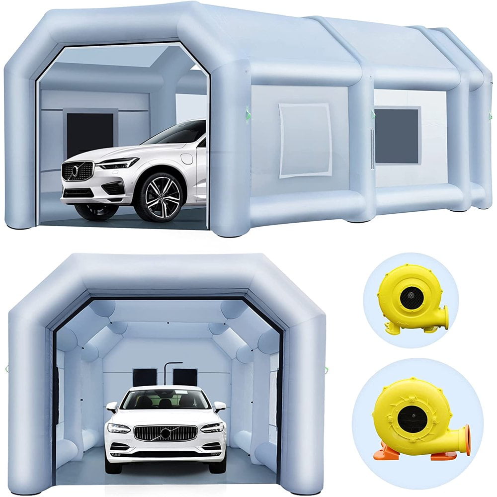 26ftLx15ftWX10ftH(8mLx4.5mWx3mH) Portable Mobile Inflatable Car Paint Spray  Booth Tent Cabin