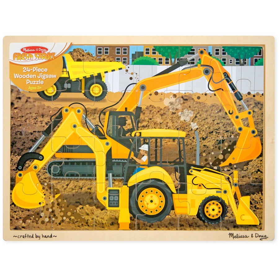 melissa and doug construction vehicles puzzle