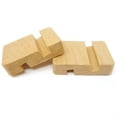 thumbnail image 1 of 2PCS Beech Smart Phone Stands Wooden Mobile Phone Holders for Universal Cell Phone, 1 of 7