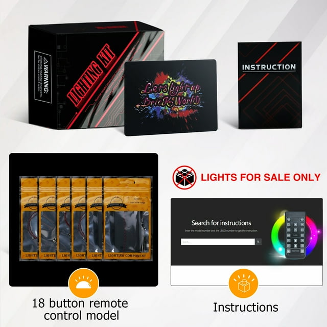 Brick Bling LED lighting 21062 set suitable for Trevi Fountain building block lighting gift (excluding building blocks) RGB remote control Only the light