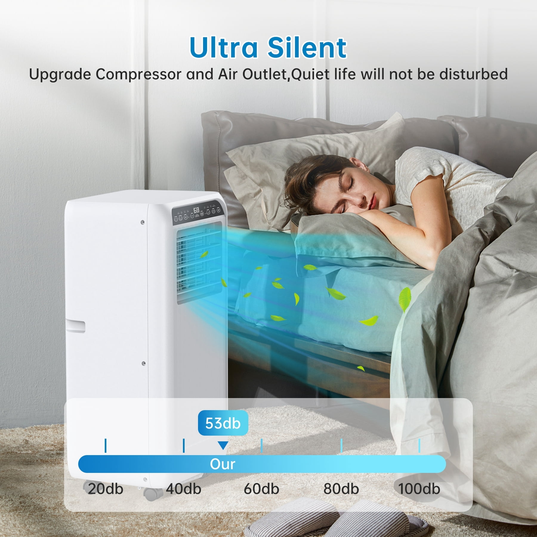 Portable Air Conditioner, 8,000 BTU ASHRAE Room Air Conditioners up to 350 Sq. Ft.
