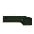 thumbnail image 3 of Posh Living Aylah Velvet Right Facing Corner Sectional Sofa Hunter Green, 3 of 8