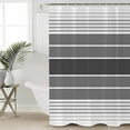 thumbnail image 2 of Extra Long Shower Curtain 72x96 Inch, Gray Ombre Stripe Shower Curtain Waterproof Bathroom Decor Vintage Minimalist Gradient Lines Fabric Bath Curtain Set Accessories with Hooks, 2 of 6