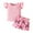 Pink, variant on TOWED22 Baby Girl Clothes Toddler Summer Outfits Cute Bow Sleeveless Top and Ruffle Shorts 2pc Set 1-5 Years(Blazer,9-12 M)