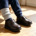 thumbnail image 2 of OOOUM Boys Dress Shoes Classic Soft Sole Slip-On Oxford Loafers School Uniform Casual Shoes,CN:31, 2 of 9